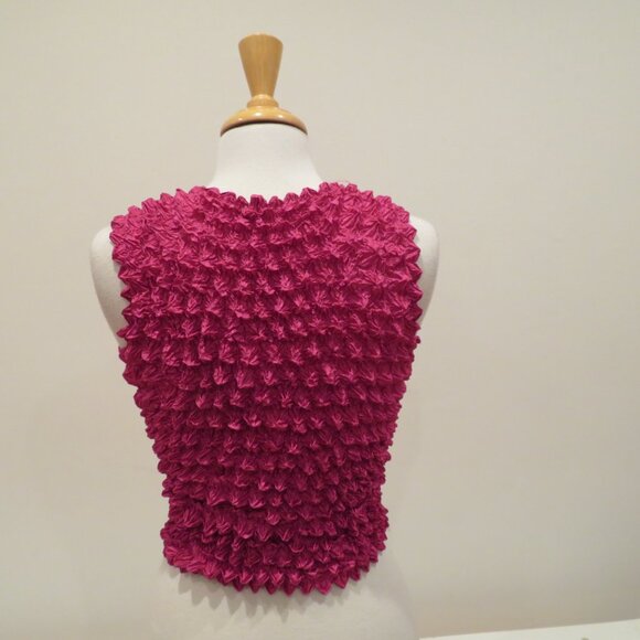 Women F.C One Size Fits Most Bubble Crinkle Popcorn Sleeveless Stretchy Tank Top - Picture 3 of 5